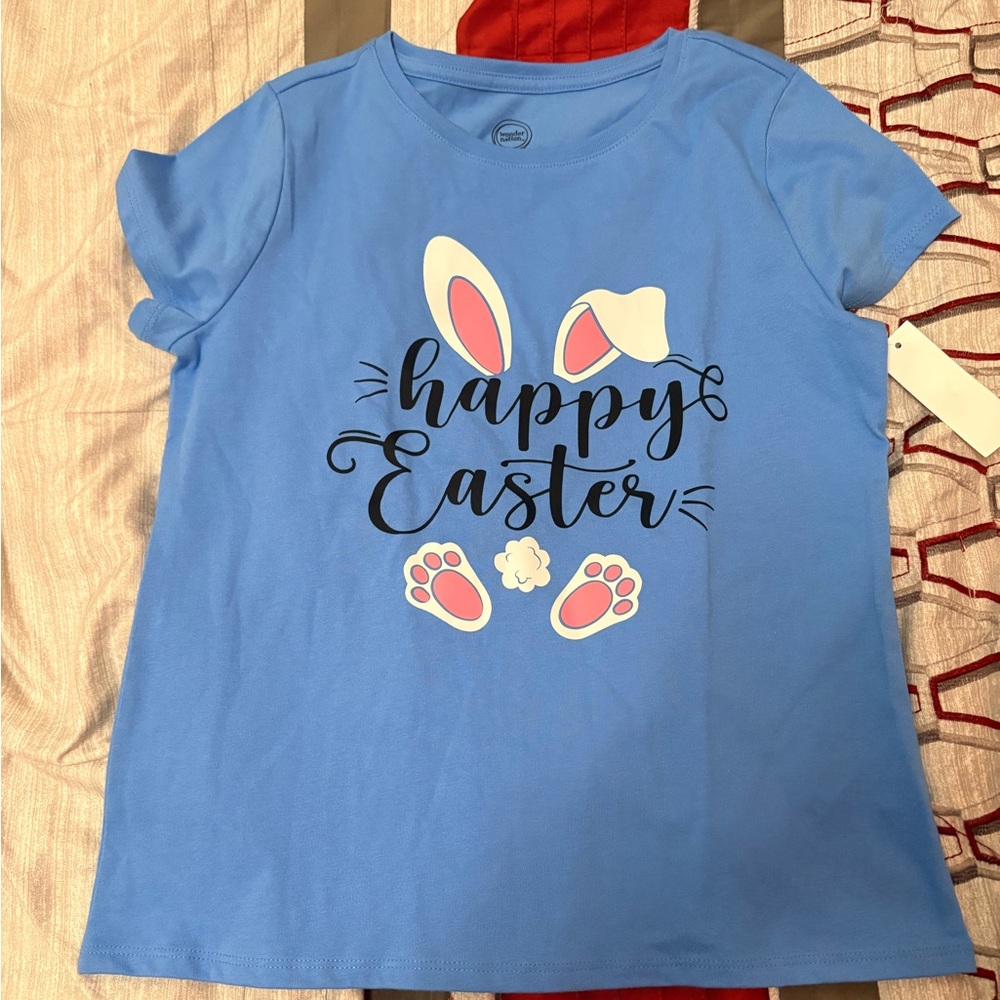 Wonder Nation Blue Happy Easter Bunny Tee